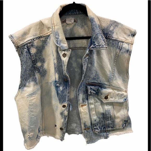 •Vintage distressed & bleached jordache vest size M• - Picture 1 of 2